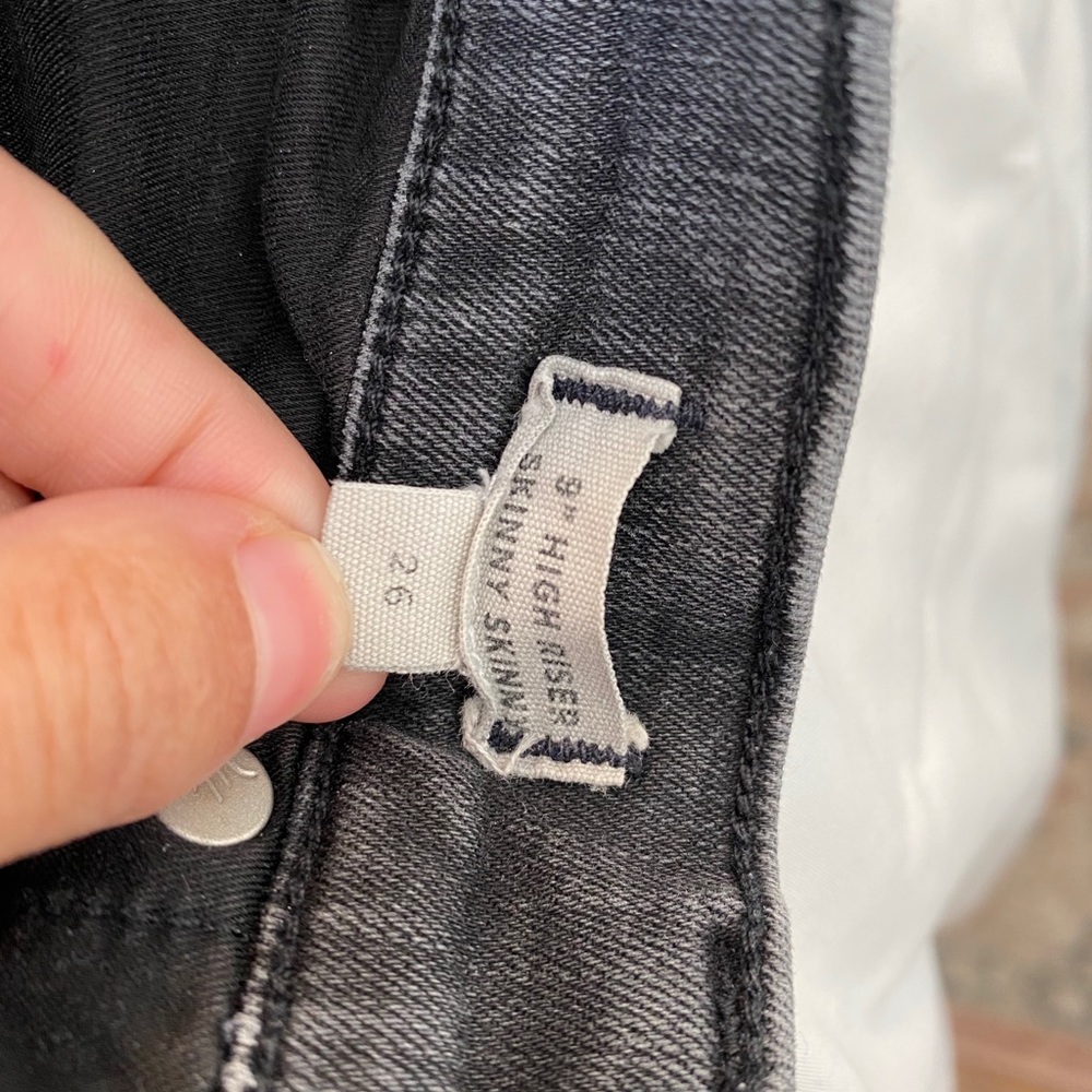 Madewell High Rise Skinny Grey Jeans